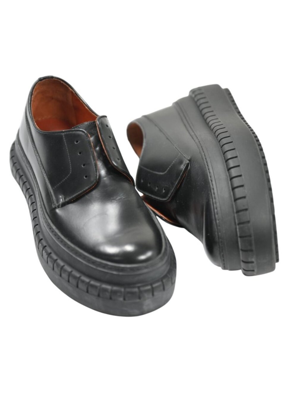 Acne Studios Hover Derby Leather Boots in Black